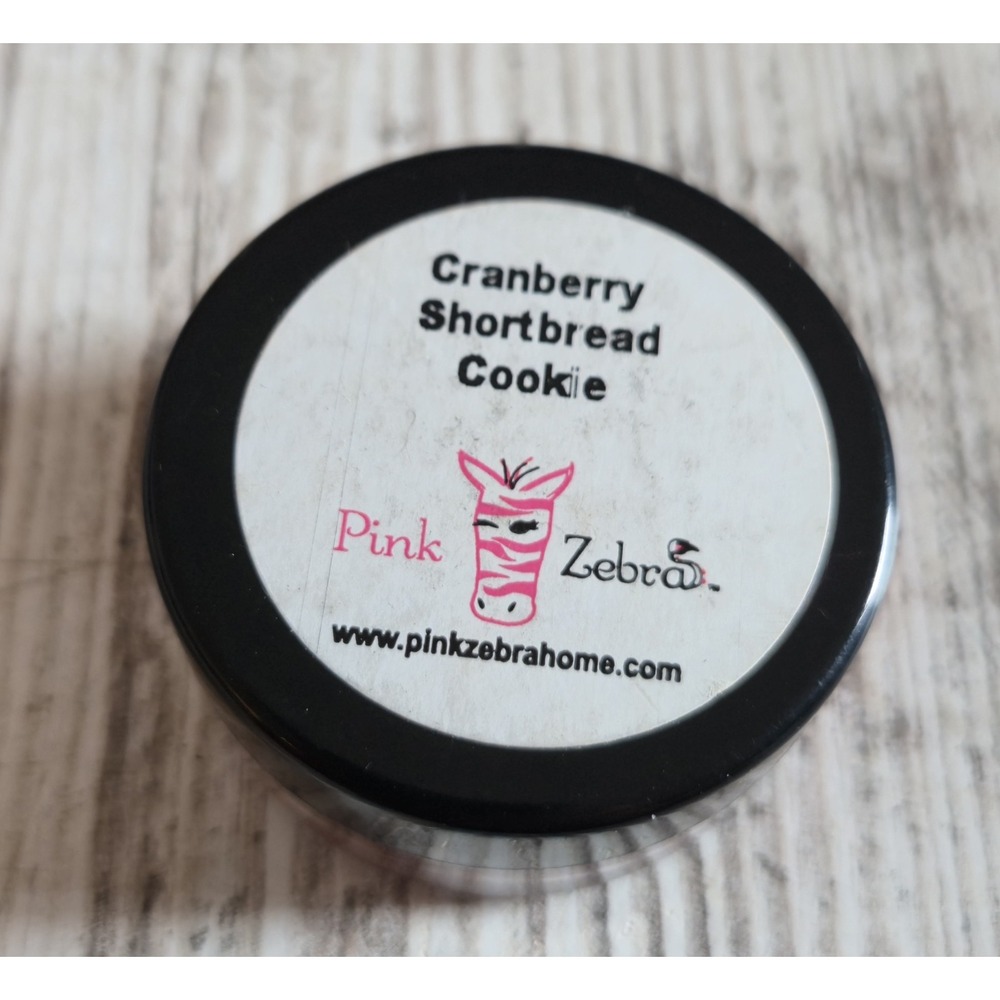 Pink Zebra Sprinkles Cranberry Shortbread Cookie Wax Melt Sample 1-1/8 oz Jar